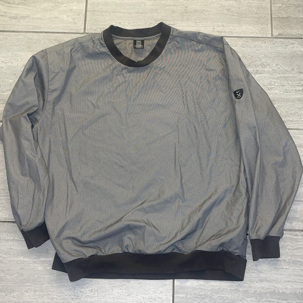 Nike Golf Clima-Fit grayish  pullover windbreaker jacket.